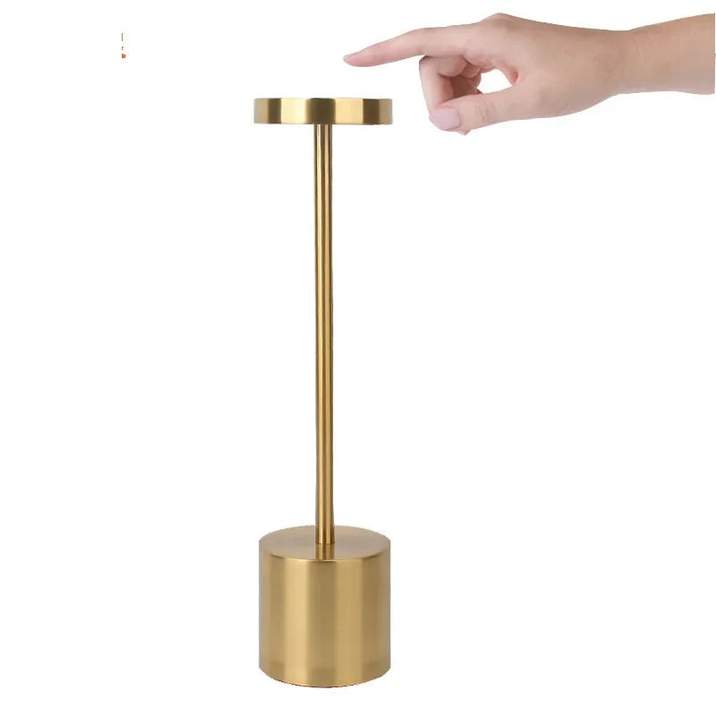 LED Cordless Touch Table Lamps Rechargeable Desk Lamp 3Colors Adjustable Bedside Creative Ambient Light Bar Room Decor Light 
