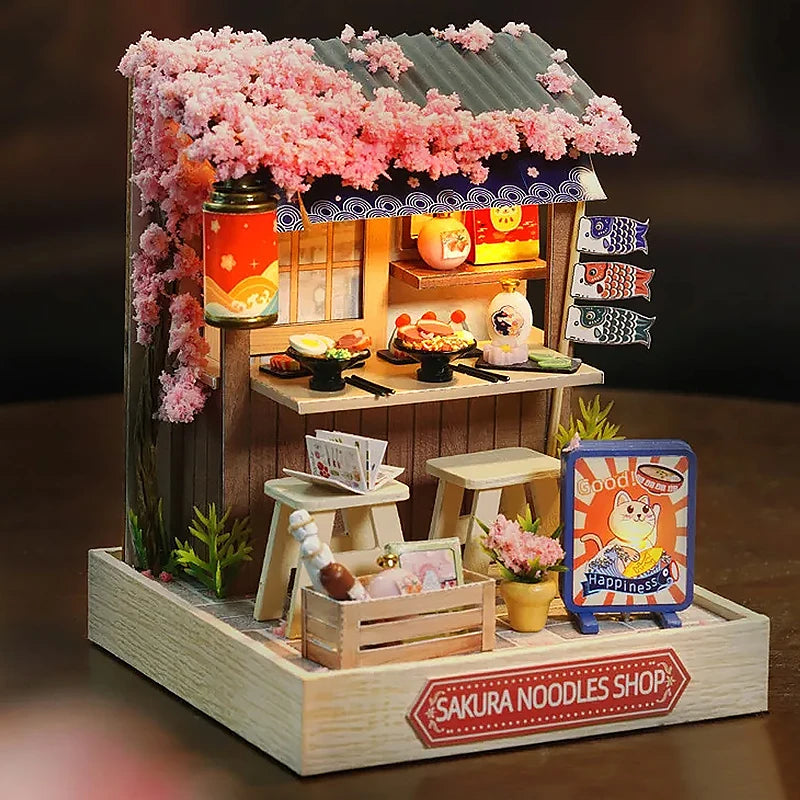 Mini Doll House DIY Small House Kit Handmade 3D Puzzle Assembly Model Building Room Bedroom Decoration Wooden Craft BirthdayG