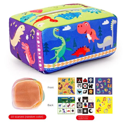 Baby Montessori Toy,Magic Tissue Box,Educational Learning Activity Sensory Toy For Kids Finger Exercising Busy Board Baby Gam
