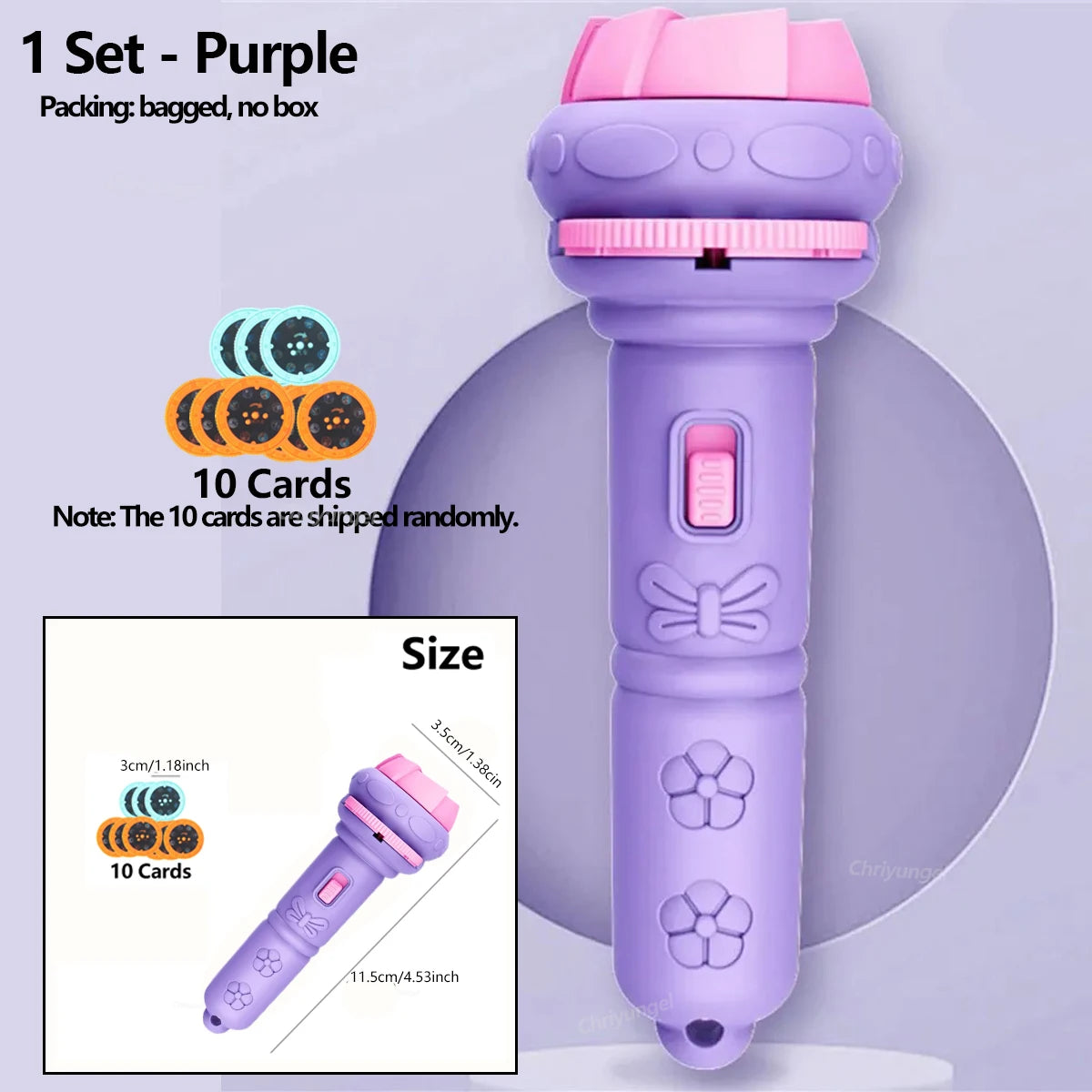 10 Cards Cartoon Projection Flashlight 80 Patterns Creative Children Flashlight Toy Projector Baby Toys Bedtime Story Book To