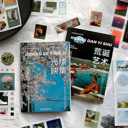 Stickers Book Landscape Decorative Decal Film Impression Seal For DIY Diary Planner Scrapbook Album School Supplies Stationer
