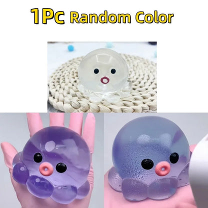 Homemade Bubble Octopus Squeeze Toy for Relax Fun Party & Birthday Gift Slow Rebound TPR Material Interactive Sensory Game To