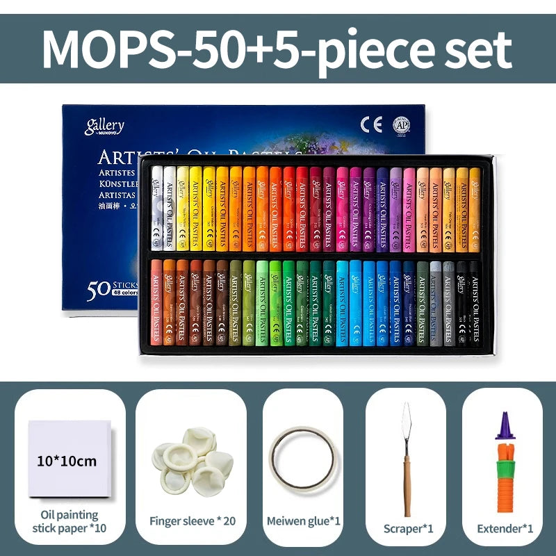 MUNGYO Artist Soft Oil Pastel Set Professional Painting Drawing Graffiti Art Crayons Washable Non Toxic Art Supply 12/25/50Co