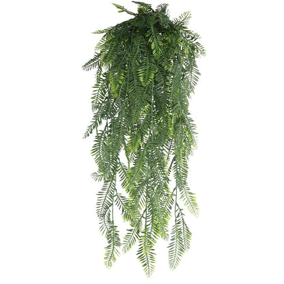 Persian fern Leaves Vines Home Room Decor Hanging Artificial Plant Plastic Leaf Grass Wedding Party Wall Balcony Decoration