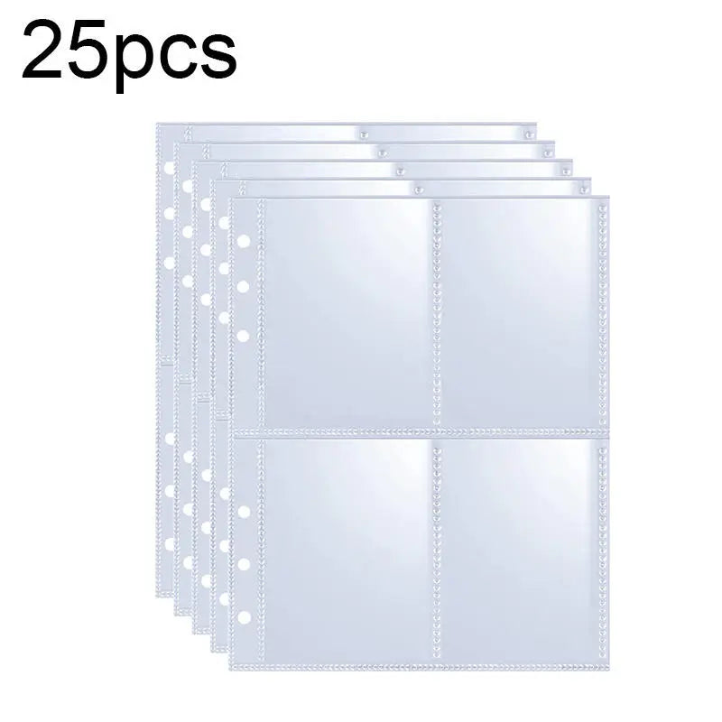 Kpop Photocard Binder with 25 pages 4-Pocket Card Collector Album with 200 Card Slots PU Leather Cover Organizing Cards