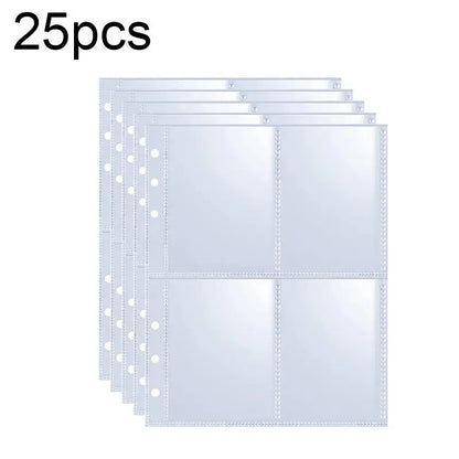 Kpop Photocard Binder with 25 pages 4-Pocket Card Collector Album with 200 Card Slots PU Leather Cover Organizing Cards