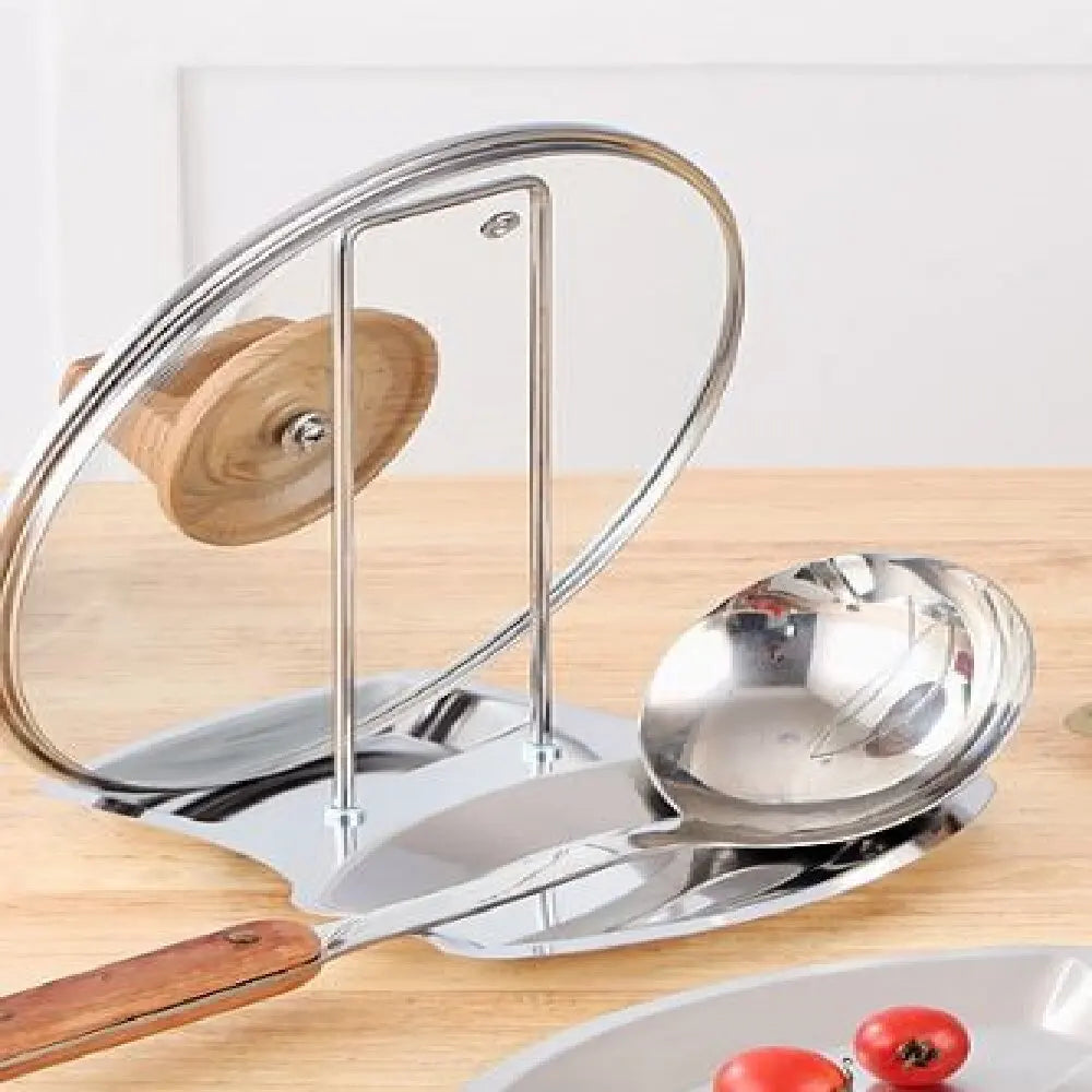 Stainless Steel Pot Lid Holder Kitchen Storage Rack for Utensils And Dish Storage Multi-Functional Home Use Organizer