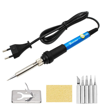 60W/80W Electric Soldering Iron Adjustable Temperature Digital Display Electronic Welding Repair Tools With Solder Tin Iron T
