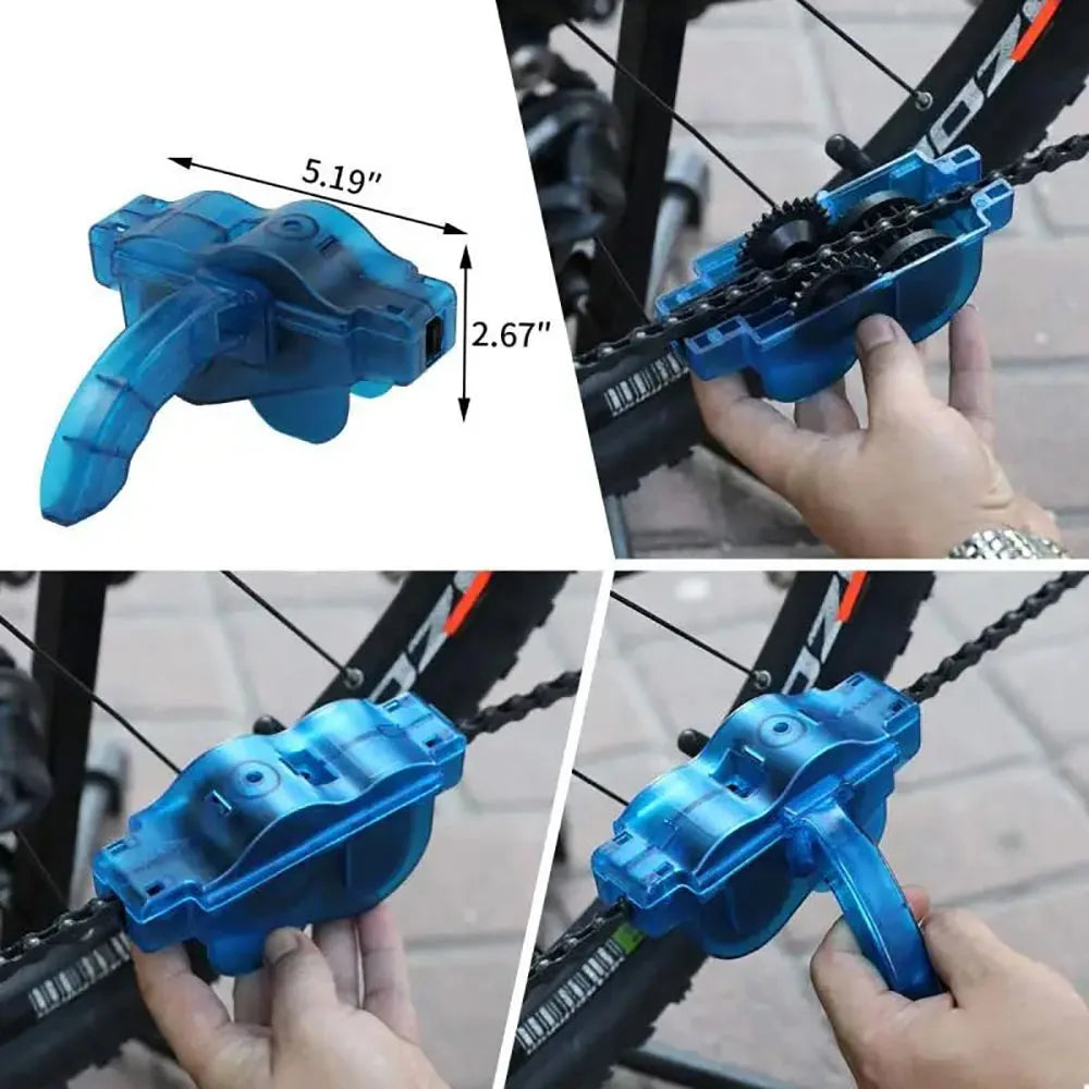 Chain Cleaner Cleaning Bicycle 3D Chain Brush Wash Tool Set MTB Bike Protection Oil Bike Chain for Mountain Cycling Accessori