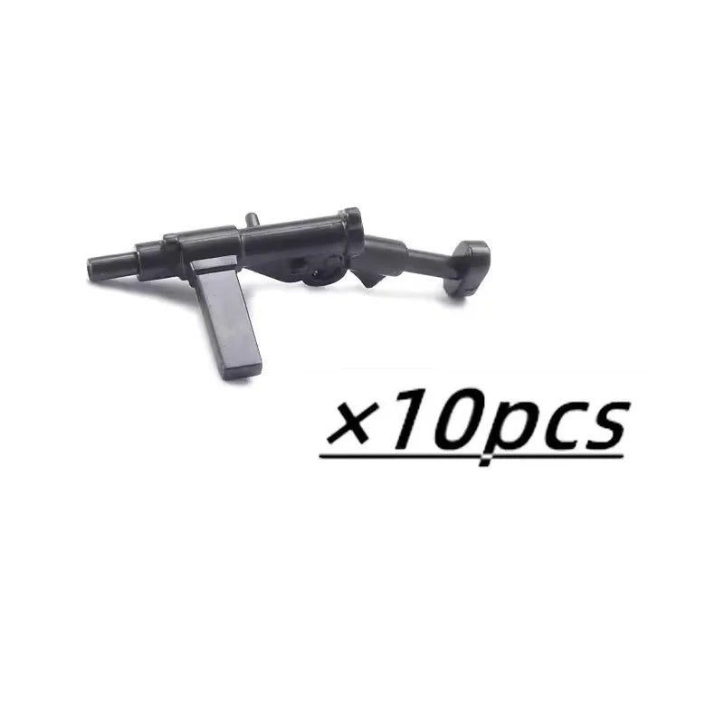 Military Weapons Figures Mini Accessories Light Machine Guns MOC Soldiers Army Brinquedos No Playmobil Building Block Boy Toy