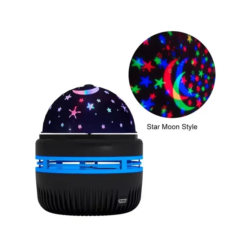 LED Starry Sky Night Lights USB Projector Lamp Magic Ball Moon Star Christmas Lights Home Room Atmosphere Decorations - Star 