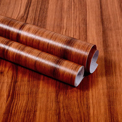 Wood Grain DIY Sticker PVC Self Adhesive Waterproof Wallpapers Renovation Furnitures Wall Stickers Home Decor Sticky Paper De