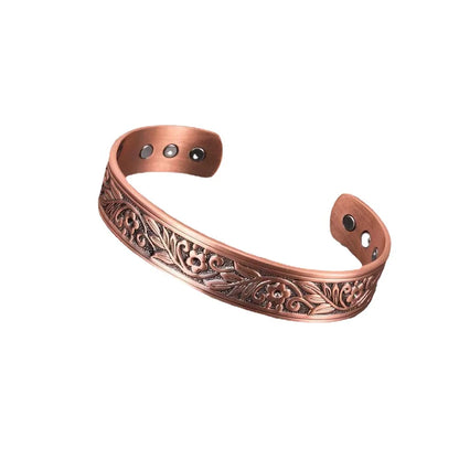 Vintage European and American style magnetic energy wristband bracelet, antique copper magnetic trendy accessory - Style 3