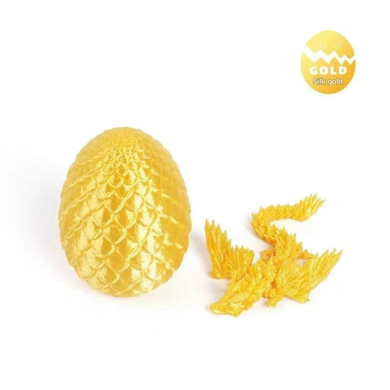 3D Printed Dragon Colorful Gem Dragon Figurines Movable Joint Rotatable Articulated Dragon Crafts Desktop Western Action Figu