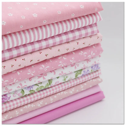160cm*50cm Pure cotton twill fabric cotton cloth cotton floral 1.6 meters wide pastoral plaid DIY pink fabric