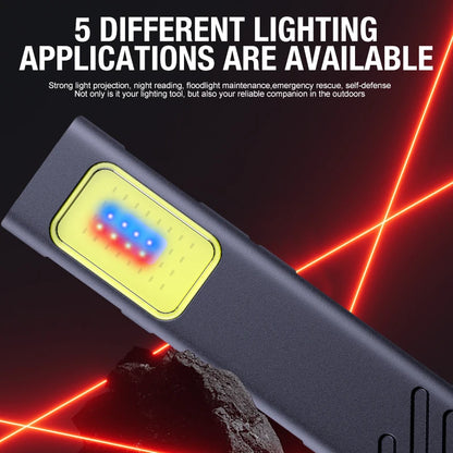 Security Flashing Work Light Warning Light Strong Light Mini Portable Outdoor Maintenance Emergency EDC Flashlight Knife Cap 