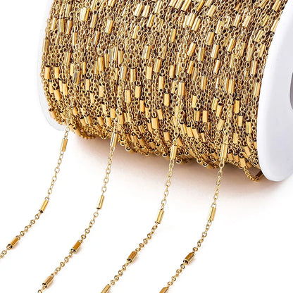 2Meters/Lot Stainless Steel Chains Gold Color Chain for Jewelry Making DIY Necklace Bracelet Accessories Lips Beads Beaded Ch