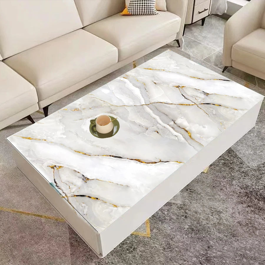 Marble Pattern Self-adhesive Wallpaper for Home Decoration Dining Room Kitchen Living Room Background Wall Oil Resistant Stic
