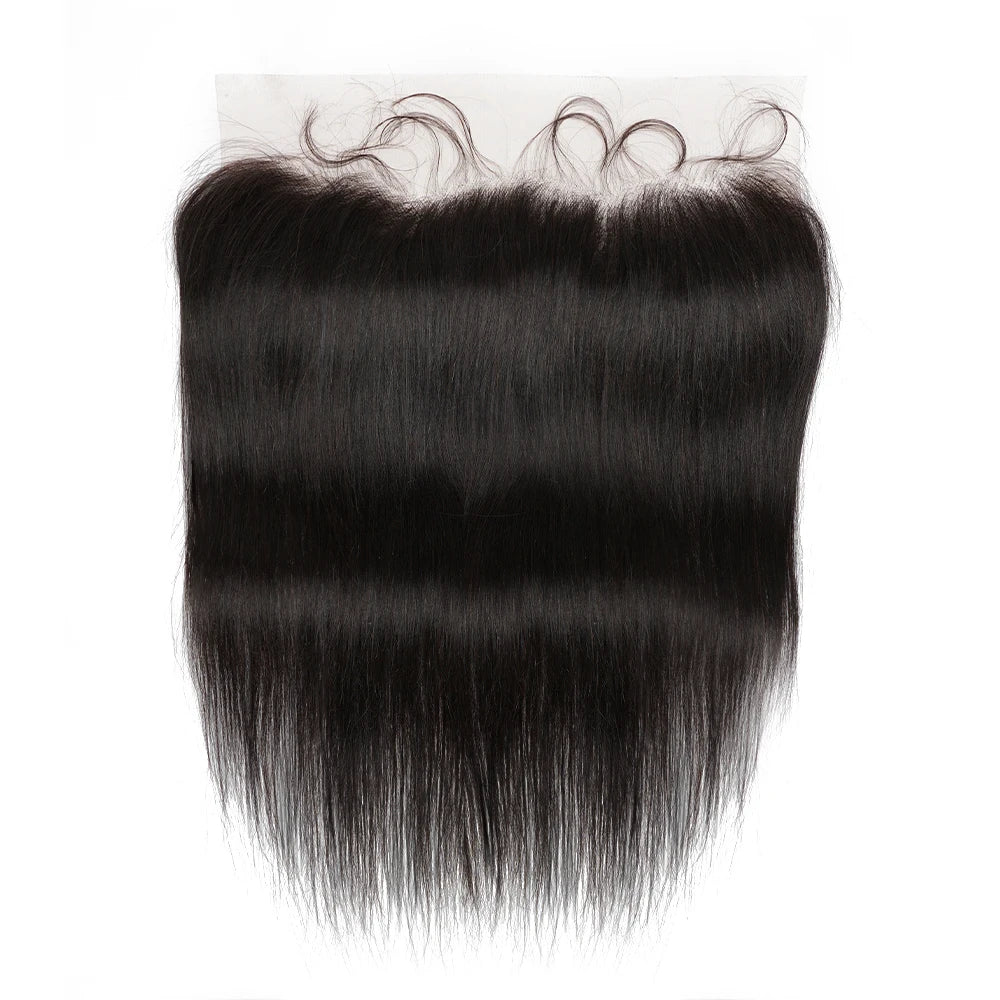 13x4 Lace Frontal Remy Brazilian Human Hair Pre-plucked 13*4 Transparent Lace 10 to 20 Inches Straight Frontals With Baby Hai
