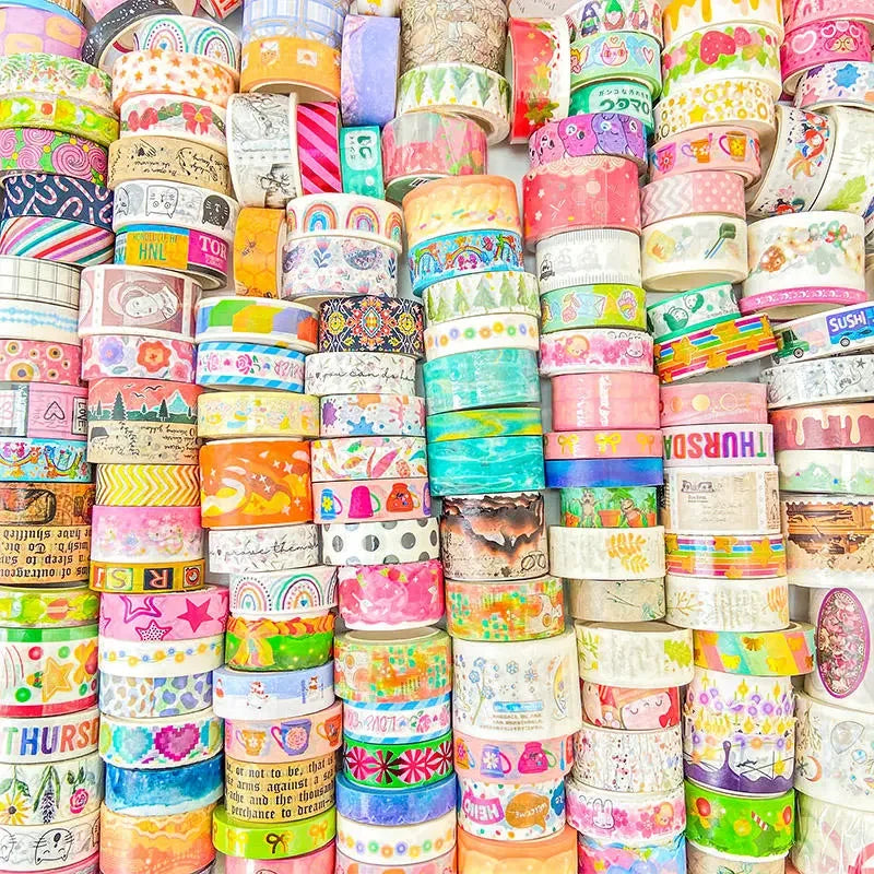 Masking Tape Set, 60 Pcs Cute Washi Tape, Decorative Masking Tape for Scrapbooking, Journaling, Gift Wrapping, DIY Projects -