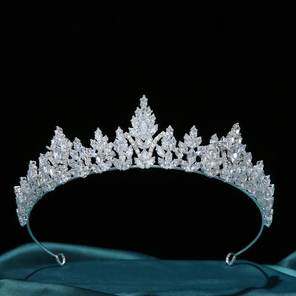 Luxury Bride Crowns For Wedding Headdress Cubic Zirconia CZ Princess Women Crown Tiaras Bridal Headband Prom Jewelry Headpiec