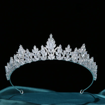 Luxury Bride Crowns For Wedding Headdress Cubic Zirconia CZ Princess Women Crown Tiaras Bridal Headband Prom Jewelry Headpiec
