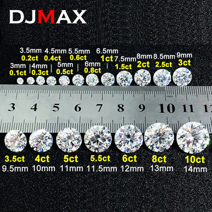 [ Full Size 0.7mm-20mm ] 1CT Small Size Loose Moissanites Stones D Color VVS1 Gemstone Lab Grown Moissanite Diamonds