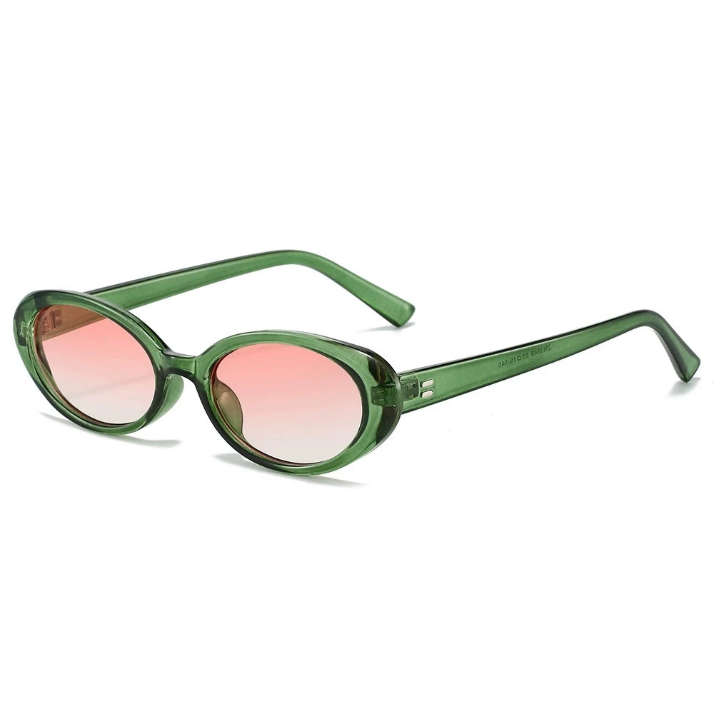 Small Oval Sunglasses for Women's Vintage Design Sun Glasses Shades Female Sexy Retro Punk Men Sunglass Outdoor Trendy Eyewea