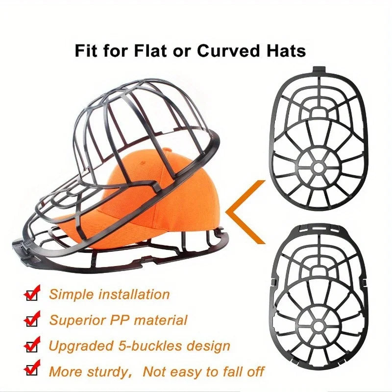 Anti-Deformation Baseball Cap Washer - Plastic Laundry&Kitchen Organizer, Washable Hat Rack for Accessories, Laundry Organize