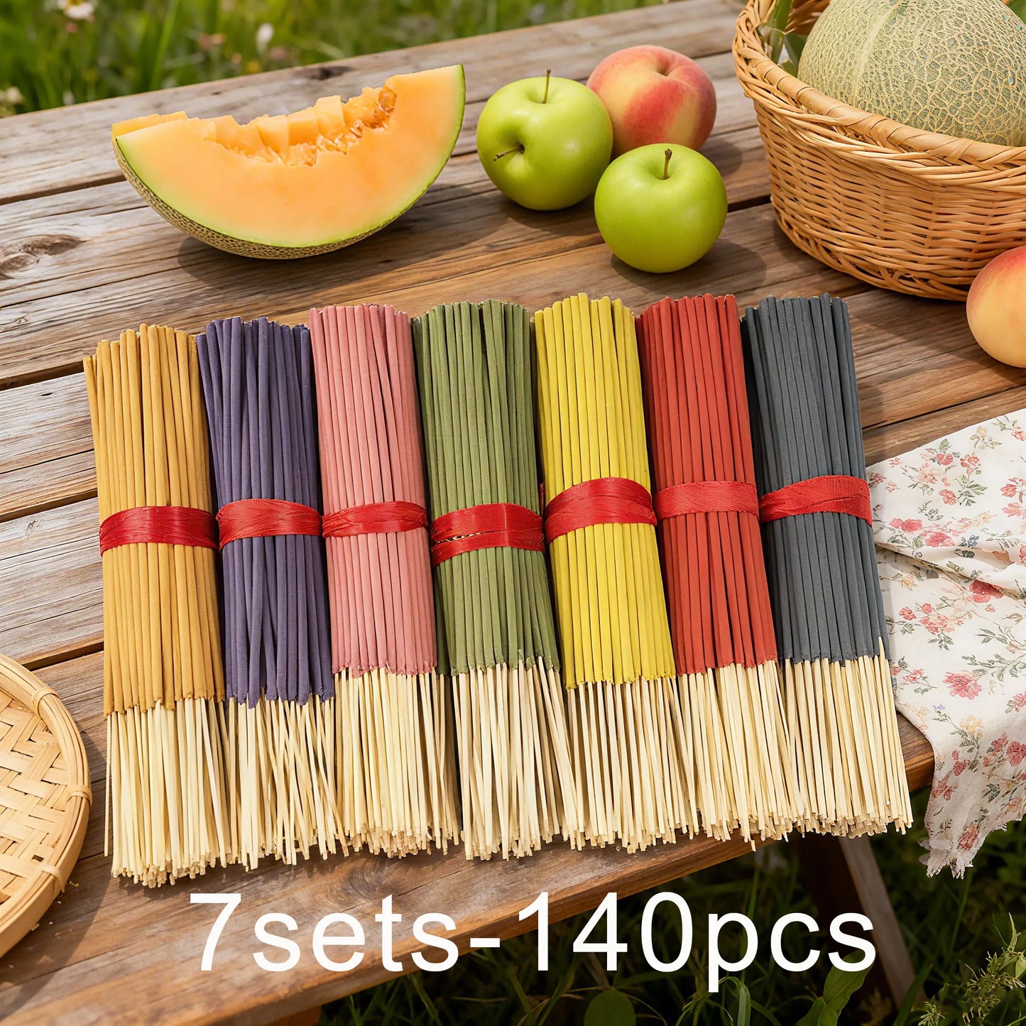 7 Sets of 140 Incense Sticks, Available in Four Seasonal Sets: Rose, Lavender, Sandalwood, Jasmine, Mint, Cherry Blossom, Her