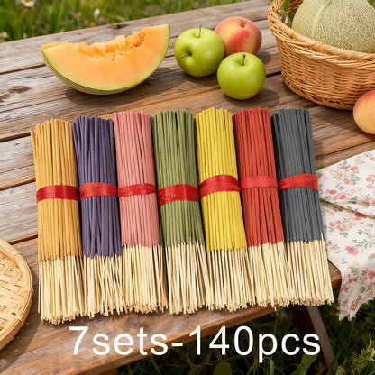 7 Sets of 140 Incense Sticks, Available in Four Seasonal Sets: Rose, Lavender, Sandalwood, Jasmine, Mint, Cherry Blossom, Her