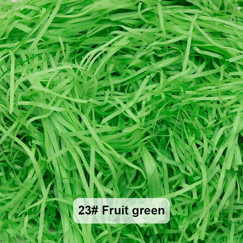 100-20g Multicolored Raffia Paper Shreds & Strands Shredded Crinkle Confetti For DIY Gift Box Wrapping & Basket Filling - Fru