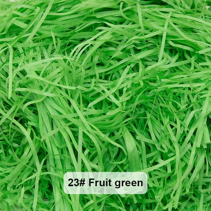100-20g Multicolored Raffia Paper Shreds & Strands Shredded Crinkle Confetti For DIY Gift Box Wrapping & Basket Filling - Fru