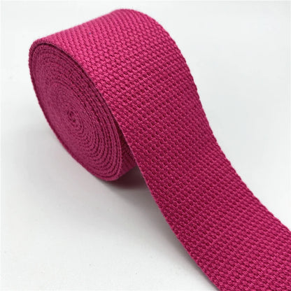 25mm 30mm 38mm 2yards Cotton Webbing Strap Canvas Cotton Ribbon For Knapsack Strapping Bags Crafts DIY Belt Bag Dog Accessori