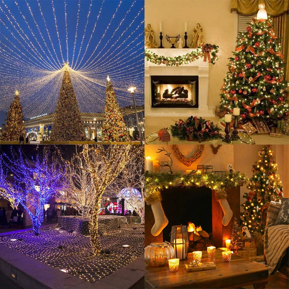 Christmas Lights 5M 10M 20M 30M 50M 100M Led String Fairy Light 8 Modes Christmas Lights For Patio Wedding Party Holiday Ligh