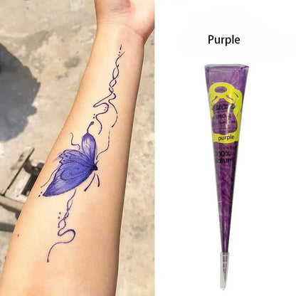 Natural Temporary Flash Tattoo Paste Black Henna For DIY Tattoo Sticker Body Paint Tattoo Cream Indian Wedding Henna Tattoo P