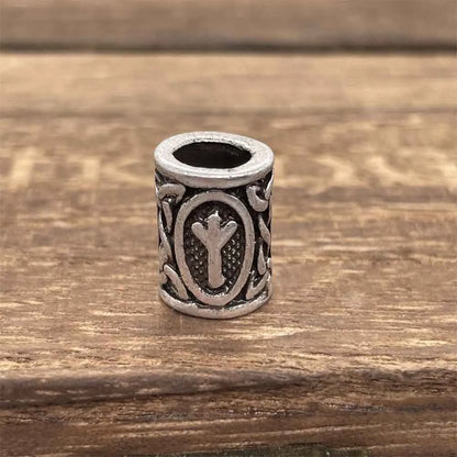 Nostalgia 1pcs Tree Of Life Bead For Hair Beard Braids Norse Runes Viking Symbols Beads For Bracelet Jewelry Making