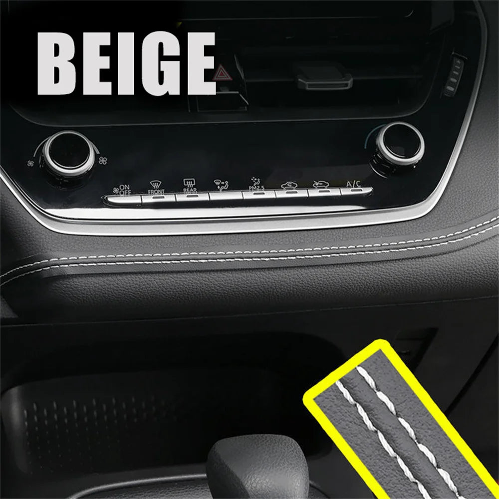 Universal Car Mouldings Trim Pu Leather DIY Braid Decorative Line Strip For Door Dashboard Sticker Car Interior Accessories -