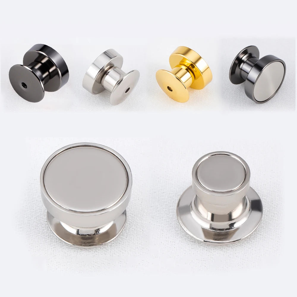 10Pcs Magnetic Clasp Brooch Locking Pin Backs Metal Pin Back Locking Pin Keepers Locking Clasp DIY Brooch Badge Jewelry Makin