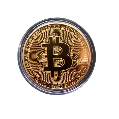3/1PC Bitcoints BTC Coins Collectible Collection Gold Plated Bitcoin Coin Collectible Art Collection Gift Physical Commemorat