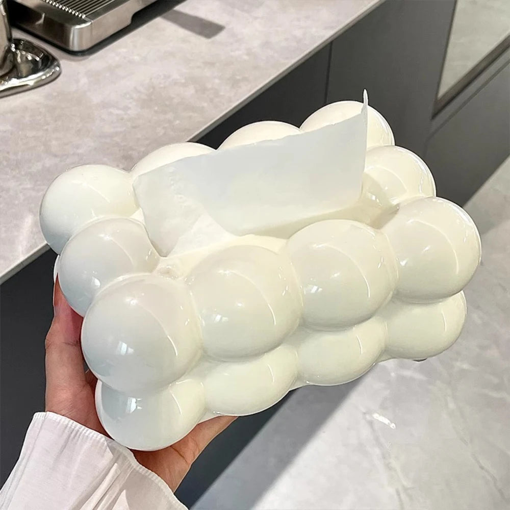 Cloud Design Tissue Box Living Room Coffee Table Towel Dispenser Desktop Paper Storage Holder Kitchen Decor Car Tissue Organi