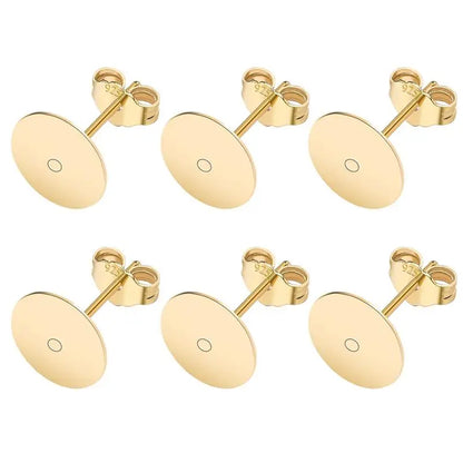 50pcs/lot 925 Silver Plated Blank Post Earring Studs Base Pin With Earring Plug Findings Ear Back DIY Jewelry Making Accessor