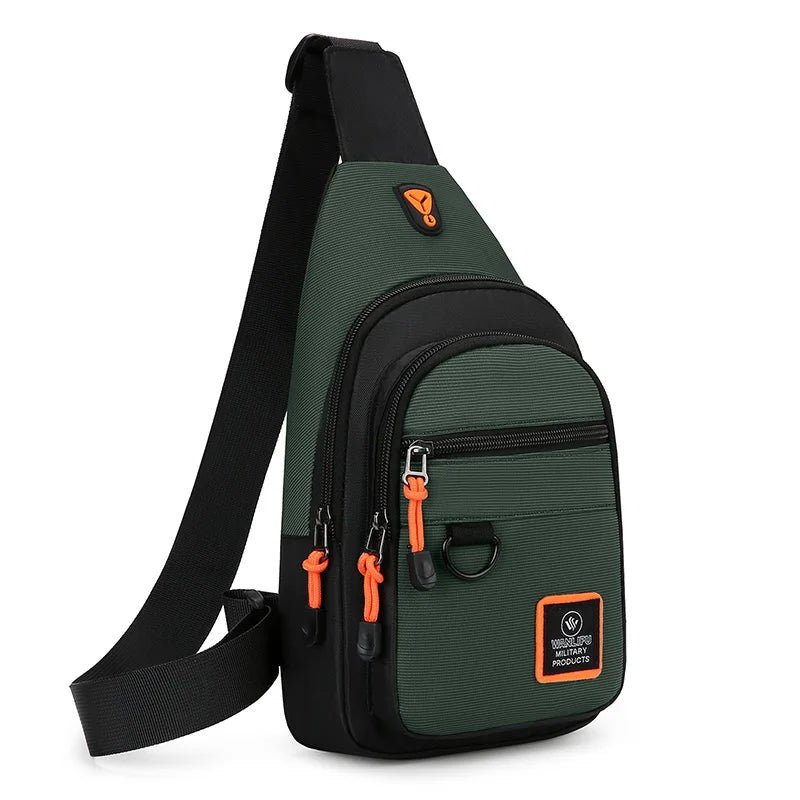 Men's Leisure Outdoor Hiking Bike Shoulder Bag, Waterproof Sports Crossbody Bag, Travel Backpack, Men's Chest Bag, Shoulder B