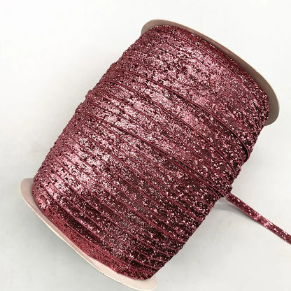 New 6mm Glitter Velvet Ribbon No Elastic Single Face Ribbon Headband Clips Bow Decoration - 18