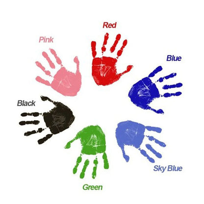 Newborn Baby DIY Hand And Footprint Kit Ink Pads Photo Frame Handprint Toddlers Souvenir Accessories Safe Clean Baby Shower G