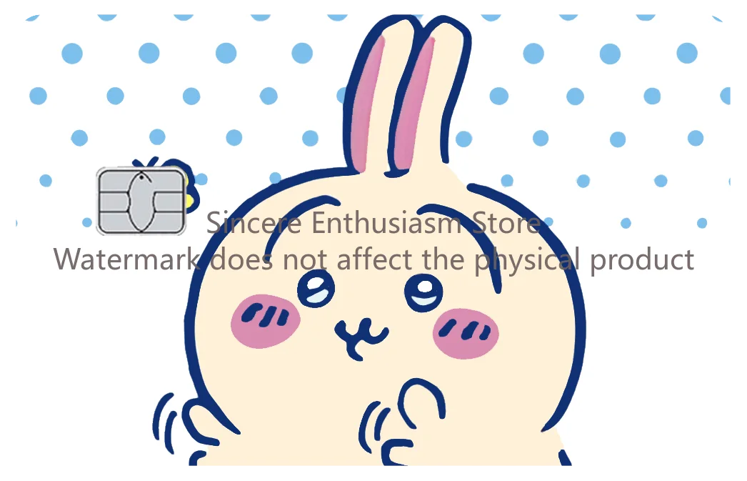 Cartoon Kawaii Chiikawas Credit Card Skin Stickers Cute Matte Sticker for VISA JCB Mastercard and Other IC Card Decorative