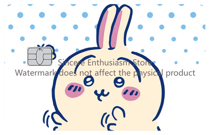 Cartoon Kawaii Chiikawas Credit Card Skin Stickers Cute Matte Sticker for VISA JCB Mastercard and Other IC Card Decorative