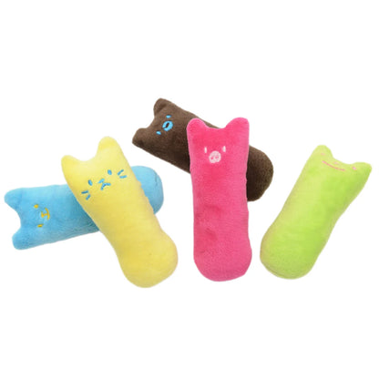 1 Pc Random Color Catnip Cat Toys Pillow Interactive Cat Toy Catnip Pet Supplies Pillow Thumb Teeth Grinding Bite Mint Cat To