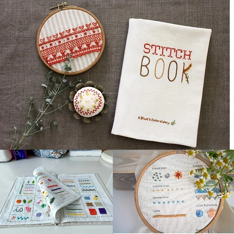 1 set of embroidery embroidery books, stitch books, DIY stitch books, embroidery sewing books, embroidery sewing books, embro