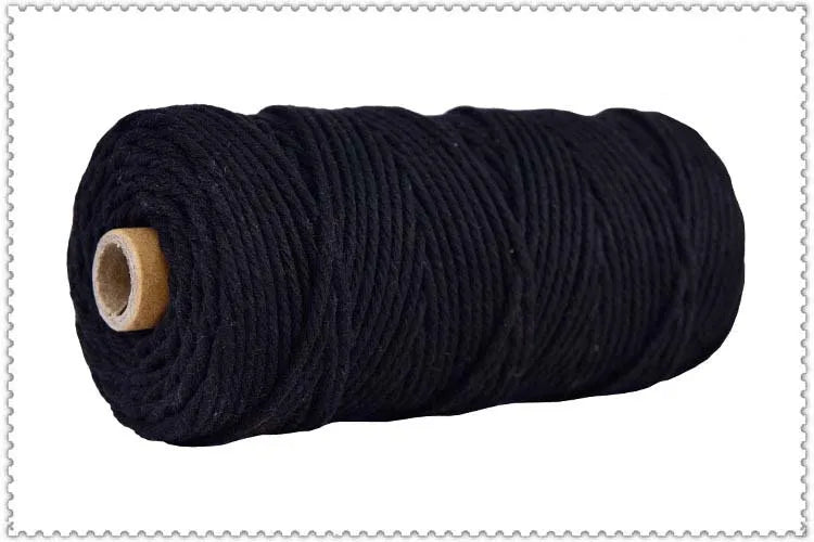 Handmade Boho Decor 4mm 100% Colorful Cotton Cord Rope Thread Twisted Macrame String DIY Home Wedding Decoration Supply 110ya